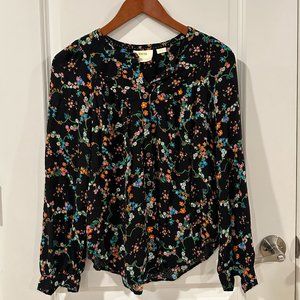 Maeve Anthropologie Women's Floral Long Sleeve Blouse